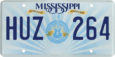 MS license plate HUZ264