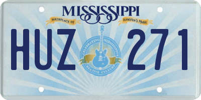 MS license plate HUZ271