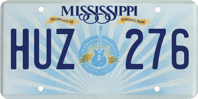 MS license plate HUZ276