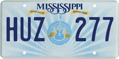 MS license plate HUZ277