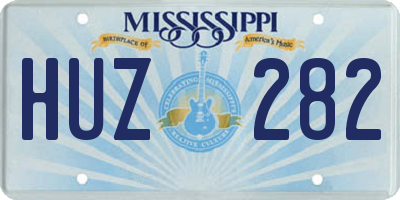 MS license plate HUZ282