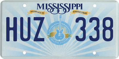 MS license plate HUZ338