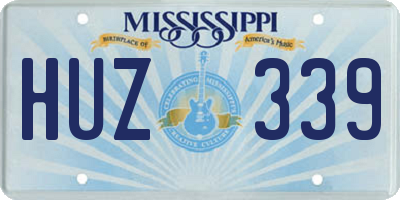 MS license plate HUZ339