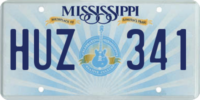 MS license plate HUZ341