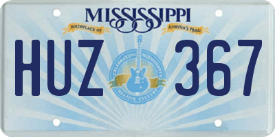 MS license plate HUZ367