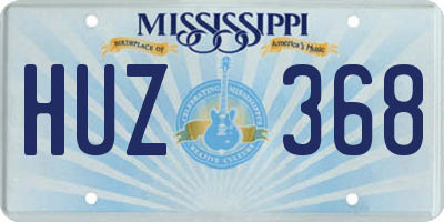 MS license plate HUZ368