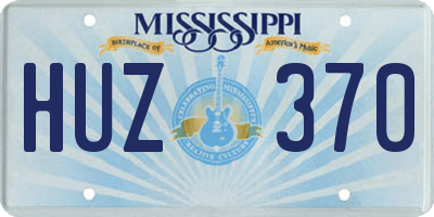 MS license plate HUZ370