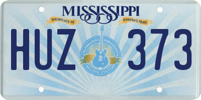 MS license plate HUZ373