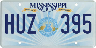 MS license plate HUZ395