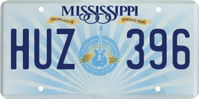 MS license plate HUZ396