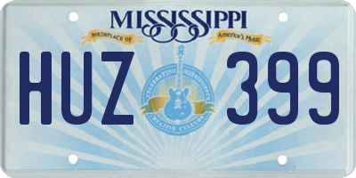 MS license plate HUZ399