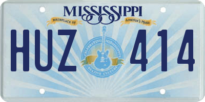 MS license plate HUZ414