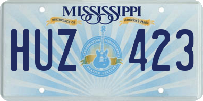 MS license plate HUZ423