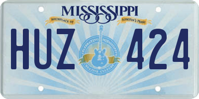 MS license plate HUZ424
