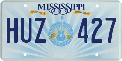 MS license plate HUZ427