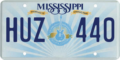 MS license plate HUZ440