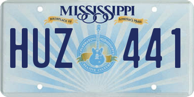 MS license plate HUZ441