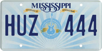 MS license plate HUZ444