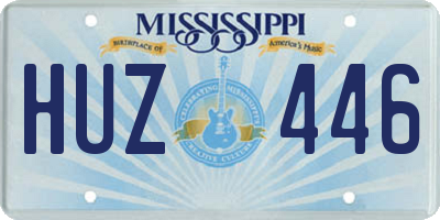 MS license plate HUZ446