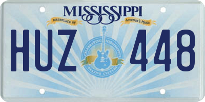 MS license plate HUZ448