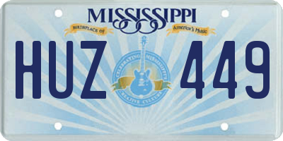 MS license plate HUZ449