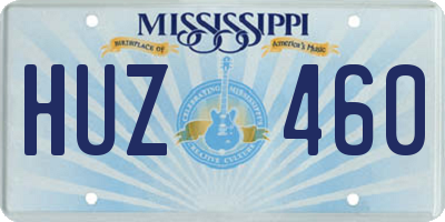MS license plate HUZ460