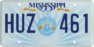 MS license plate HUZ461