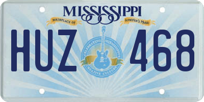 MS license plate HUZ468