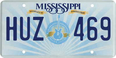 MS license plate HUZ469