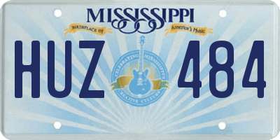 MS license plate HUZ484