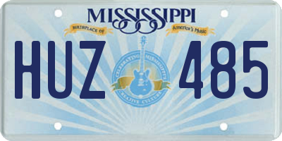 MS license plate HUZ485