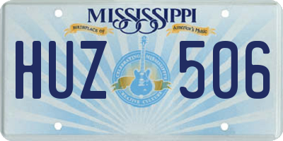 MS license plate HUZ506