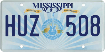 MS license plate HUZ508