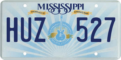 MS license plate HUZ527