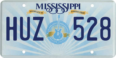 MS license plate HUZ528