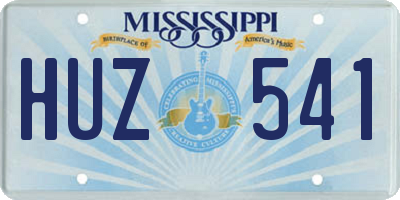 MS license plate HUZ541