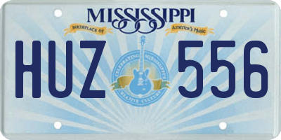 MS license plate HUZ556
