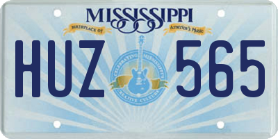 MS license plate HUZ565