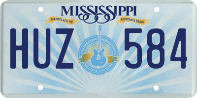 MS license plate HUZ584