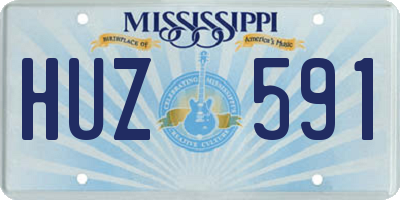 MS license plate HUZ591