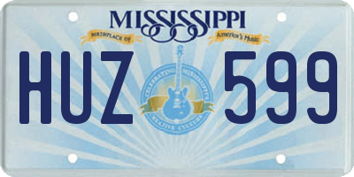 MS license plate HUZ599
