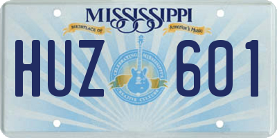 MS license plate HUZ601
