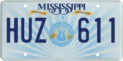 MS license plate HUZ611
