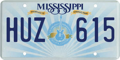MS license plate HUZ615