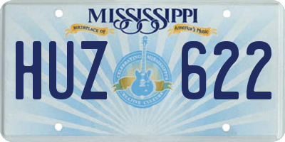 MS license plate HUZ622