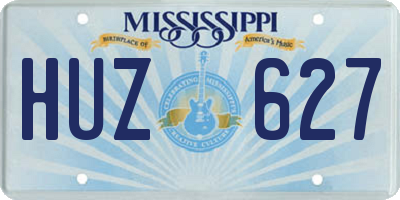 MS license plate HUZ627