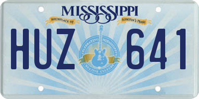 MS license plate HUZ641