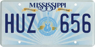 MS license plate HUZ656