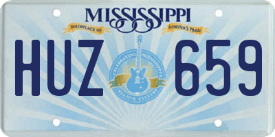 MS license plate HUZ659