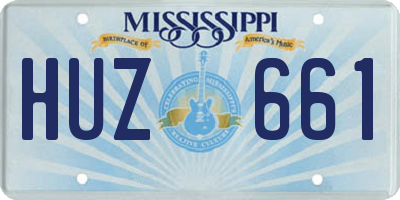 MS license plate HUZ661